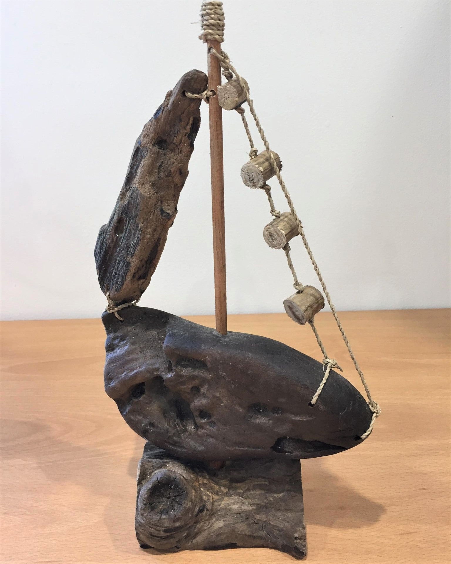 Driftwood Carved Boat