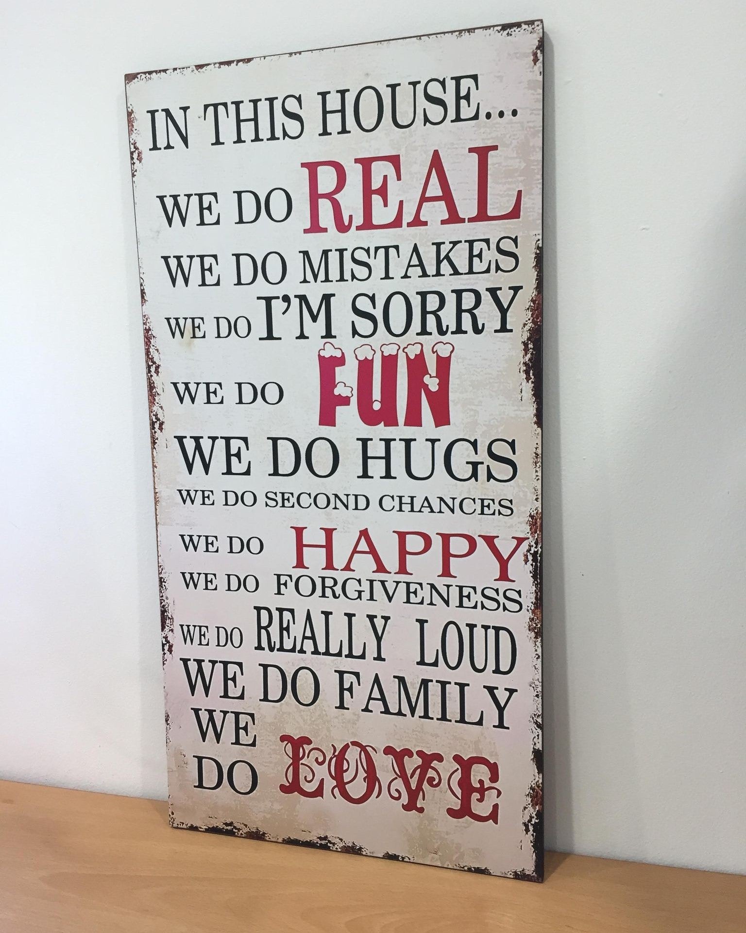 Wooden Plaque Sign - In This House