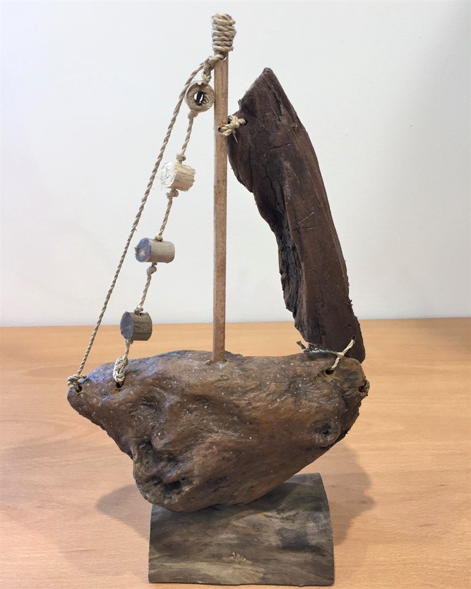 Driftwood Carved Boat