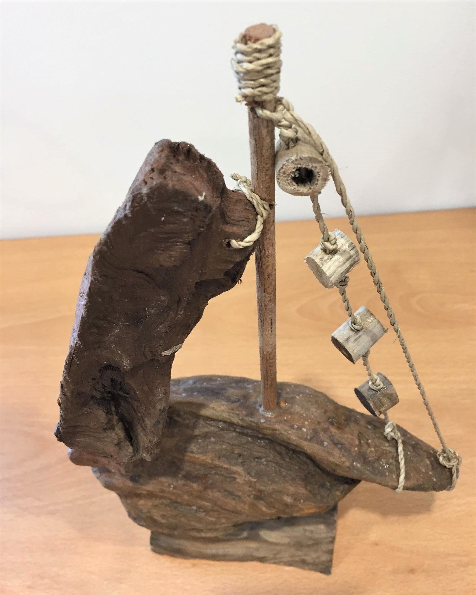 Driftwood Carved Boat