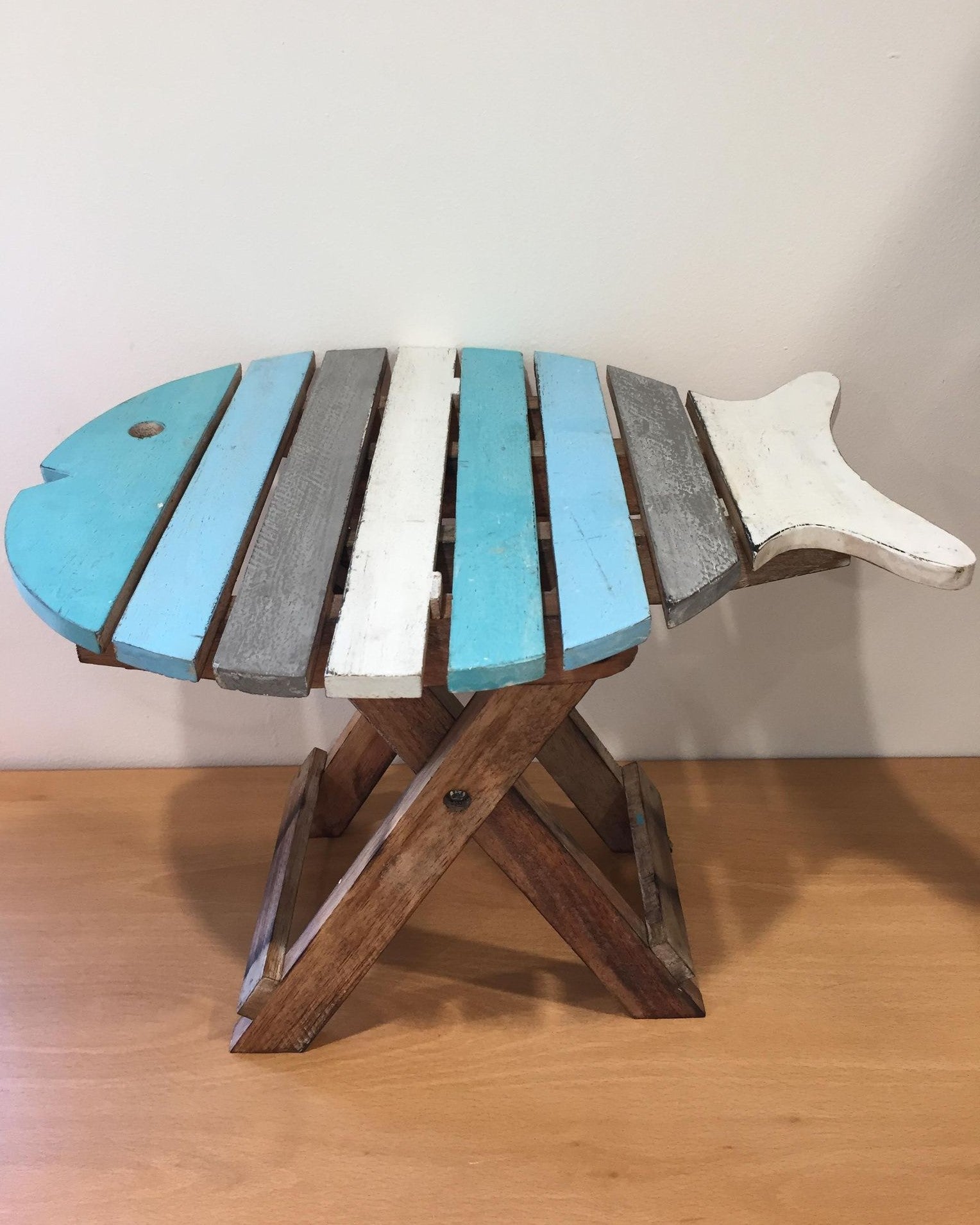 Small Wooden Fish Table