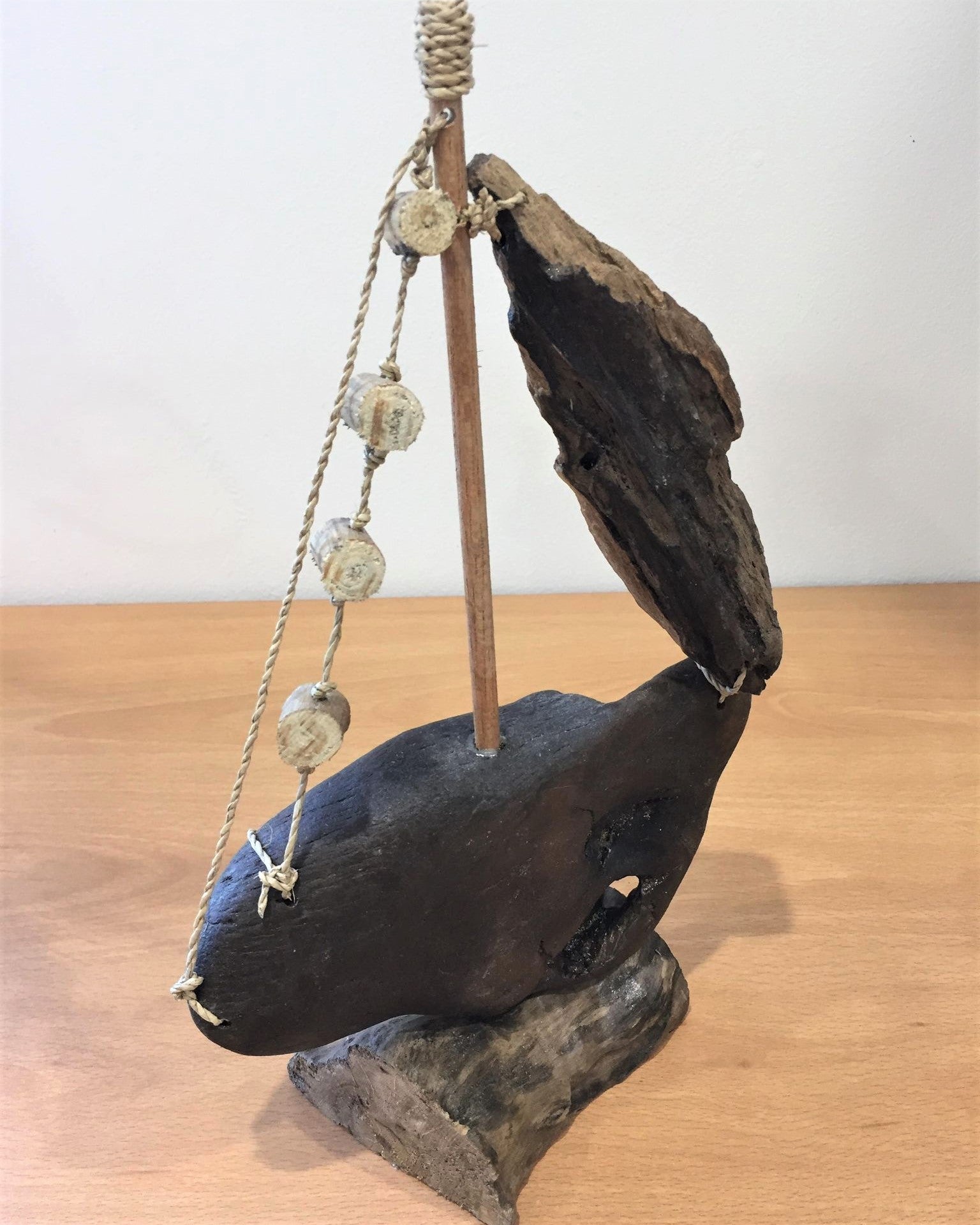 Driftwood Carved Boat