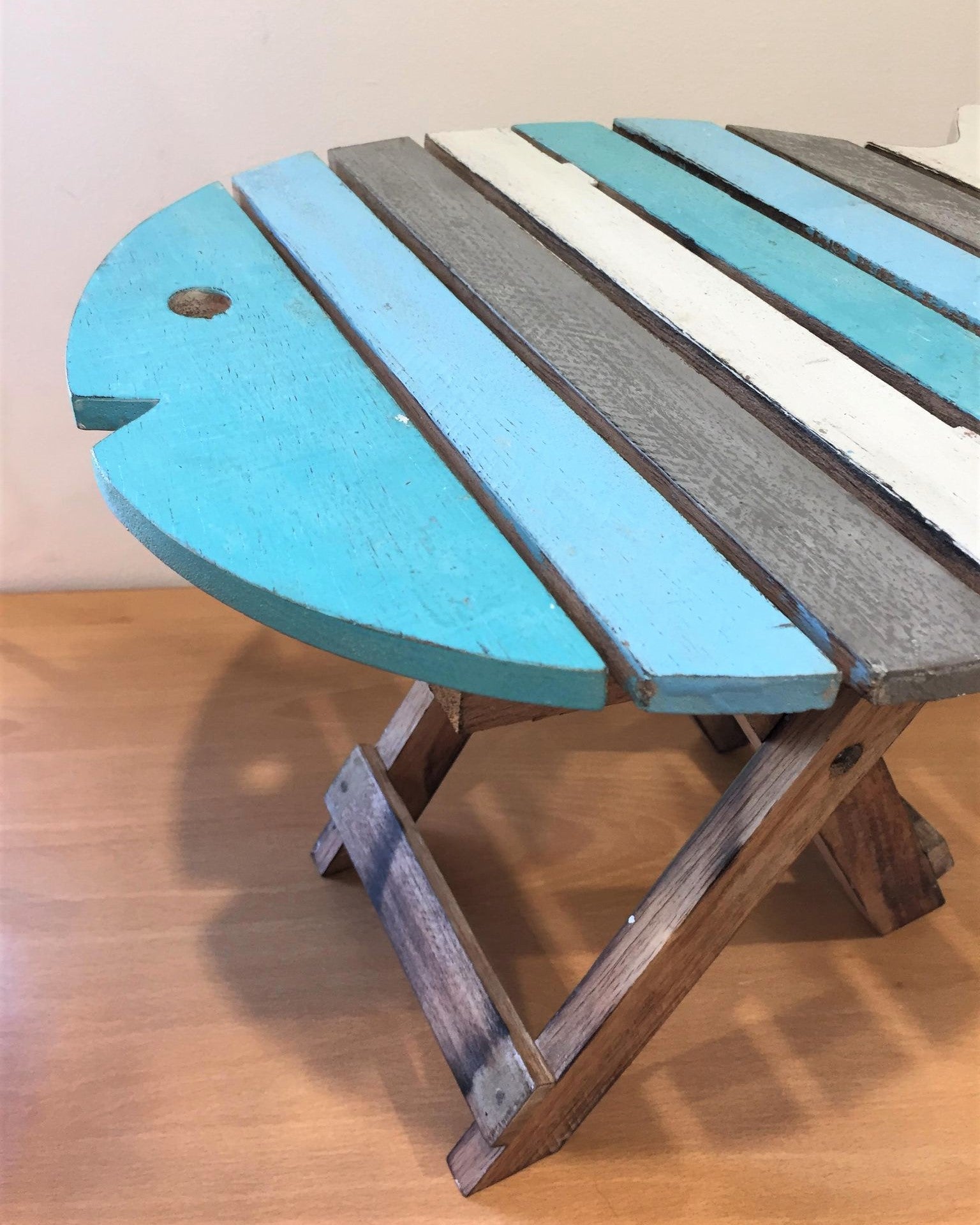 Small Wooden Fish Table