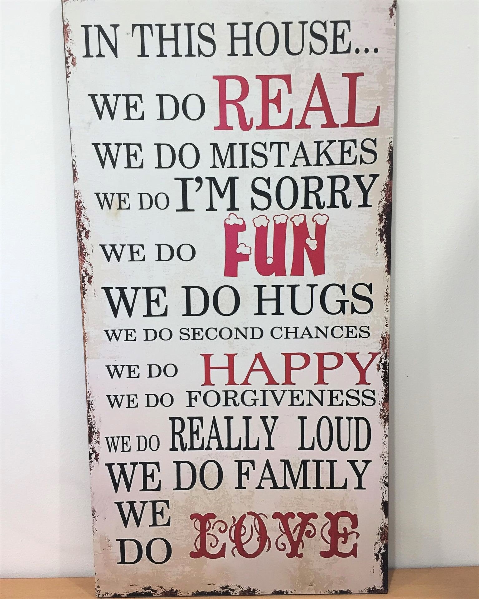 Wooden Plaque Sign - In This House