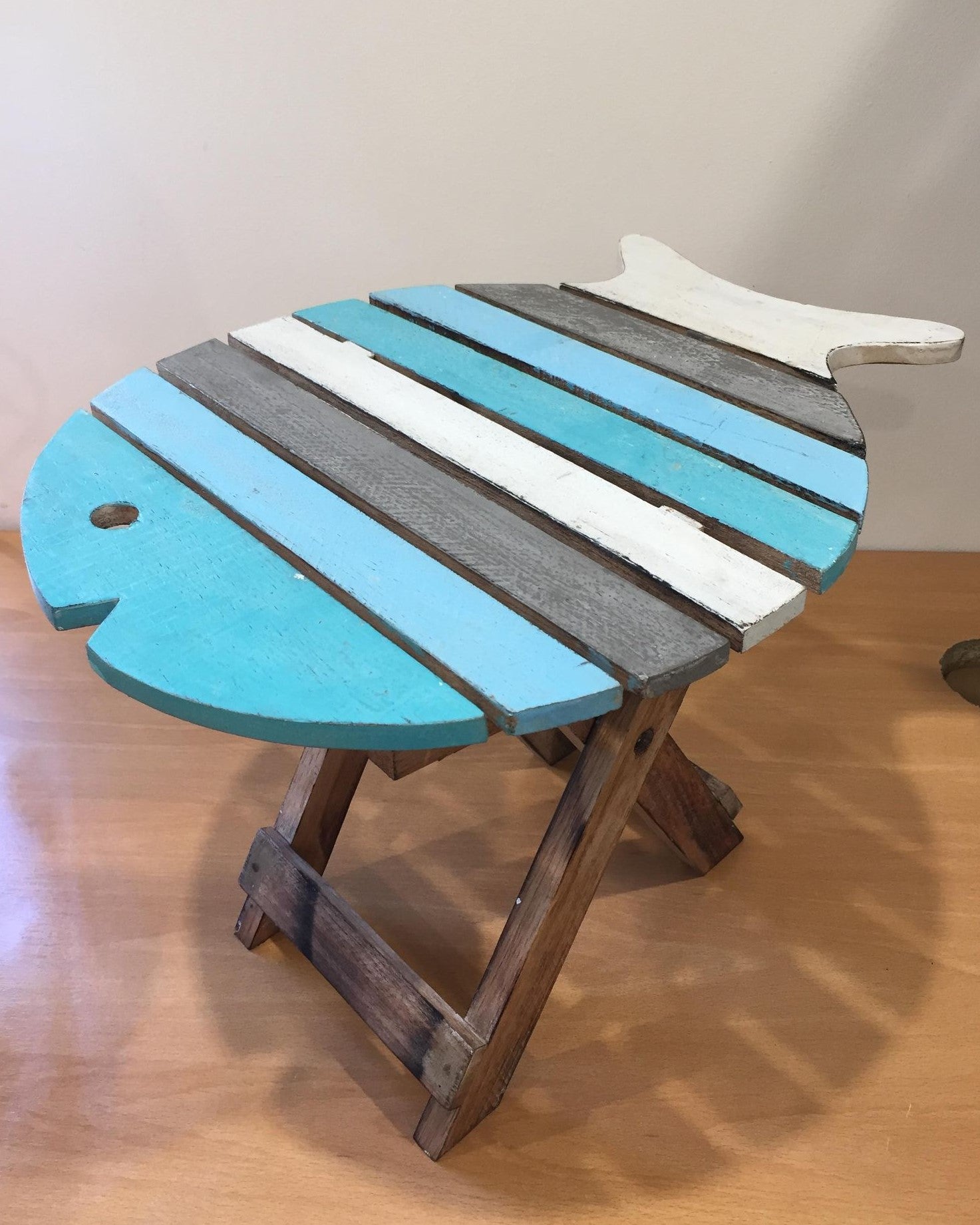Small Wooden Fish Table