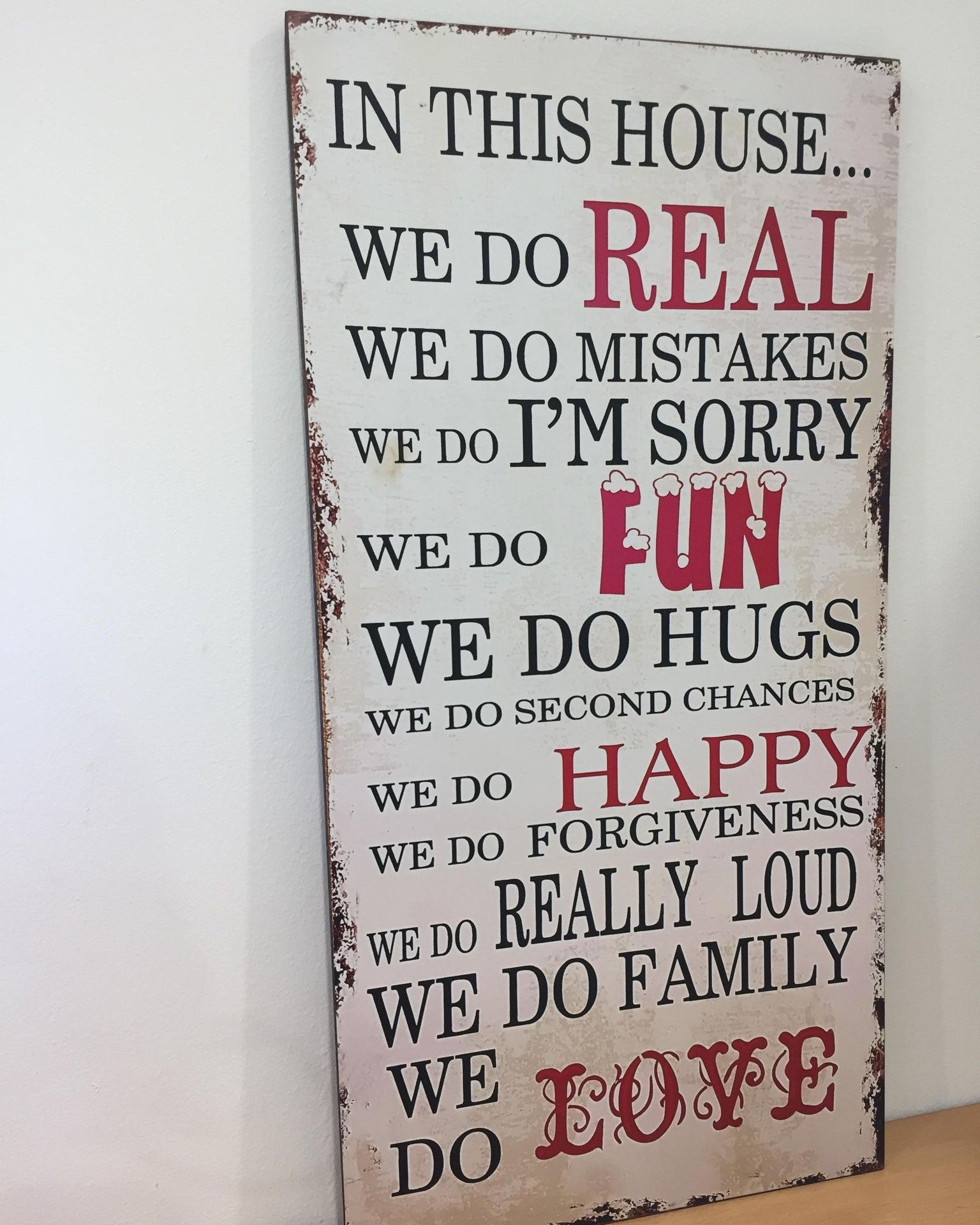 Wooden Plaque Sign - In This House