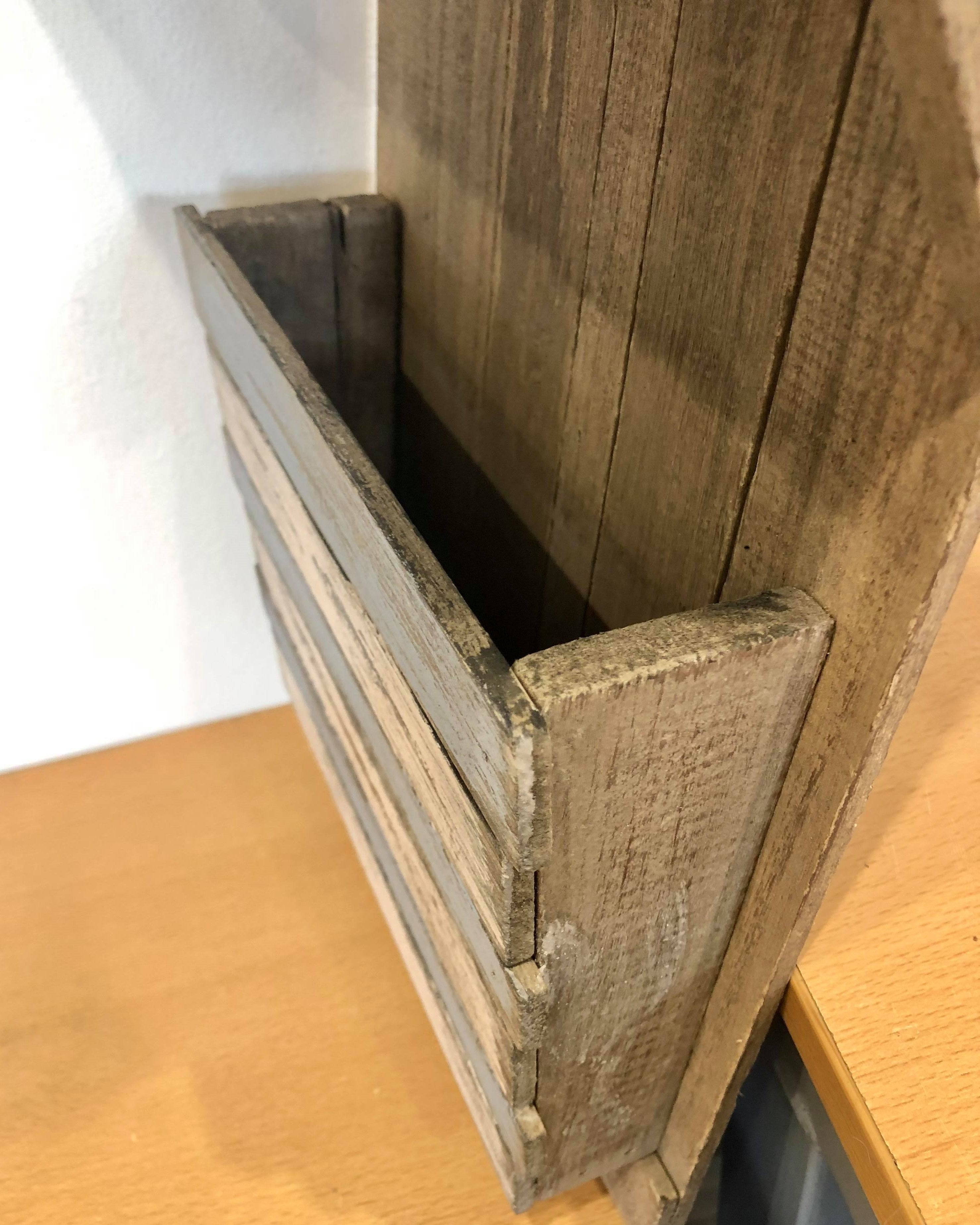 Rustic Wooden Memo Holder