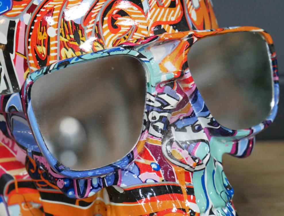 Skull With Mirrored Shades