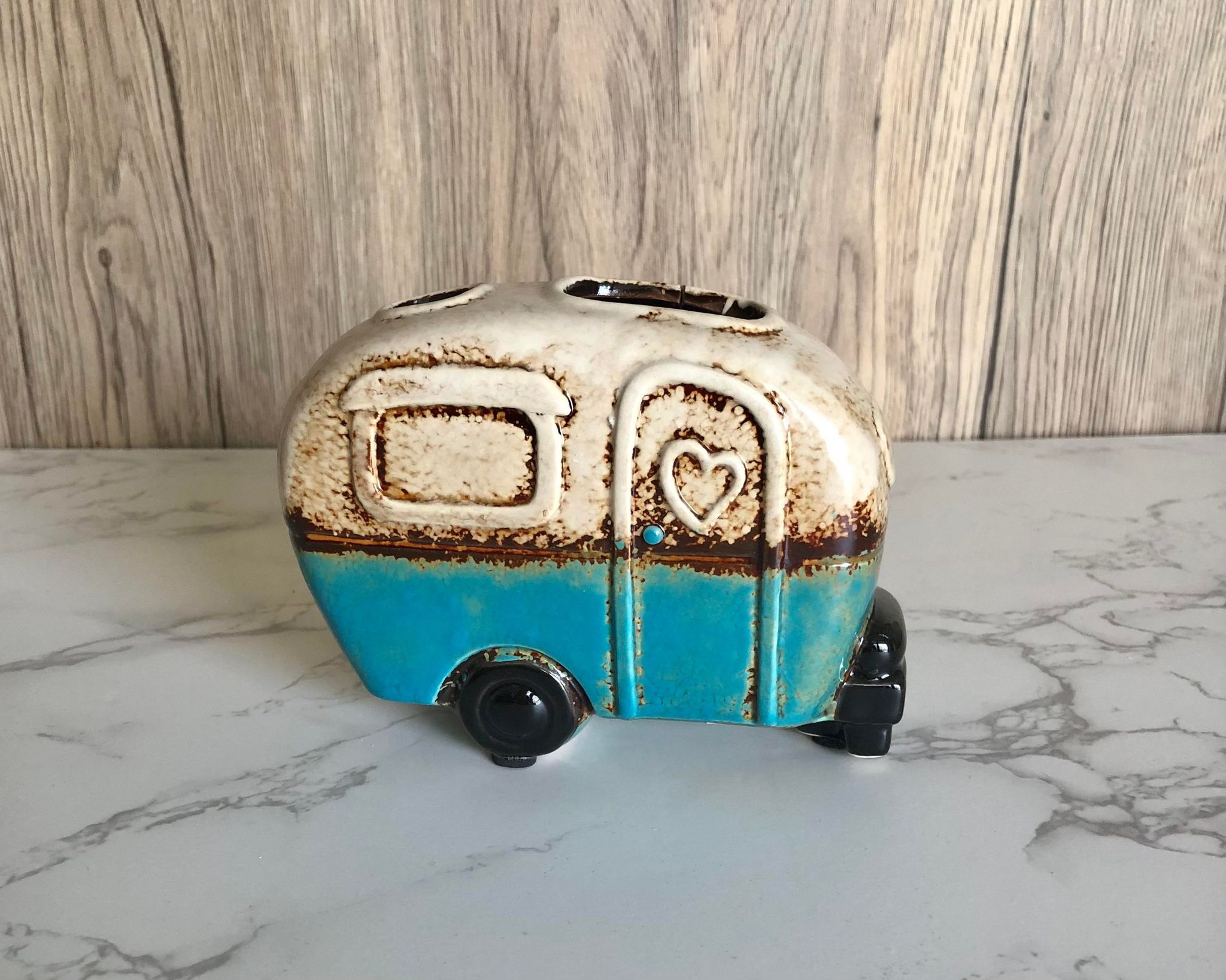 Ceramic Camper Van Toothbrush / Pen Holder