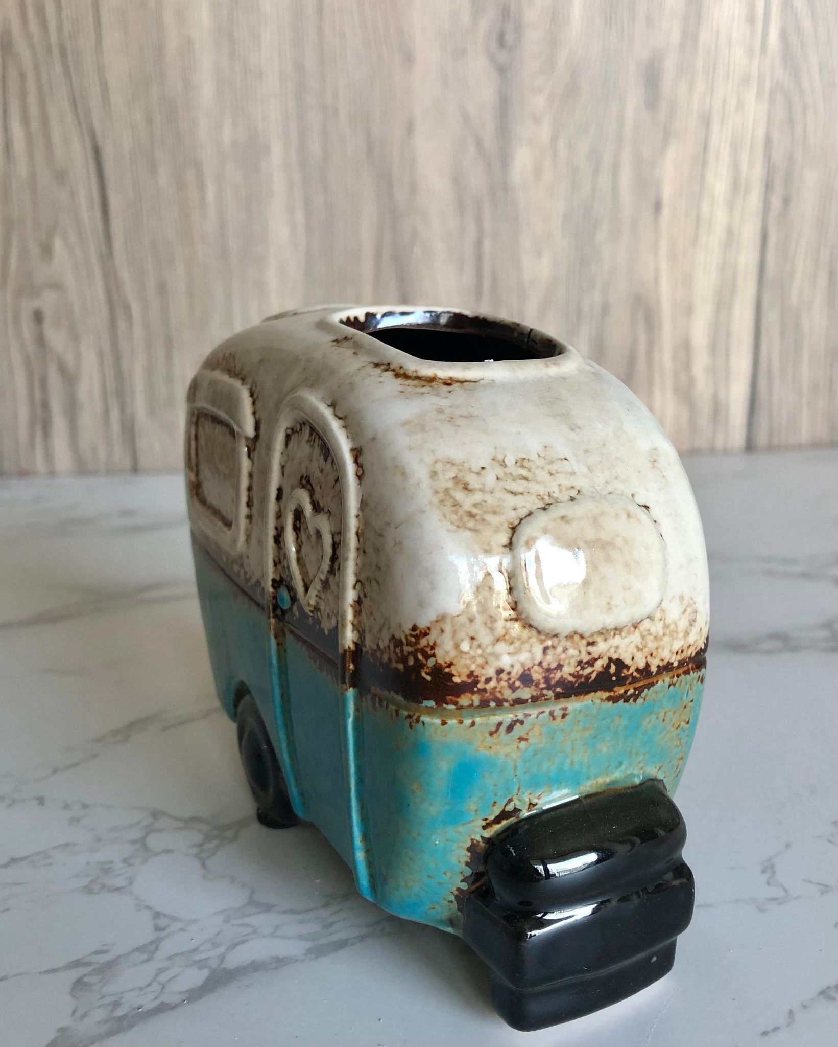 Ceramic Camper Van Toothbrush / Pen Holder