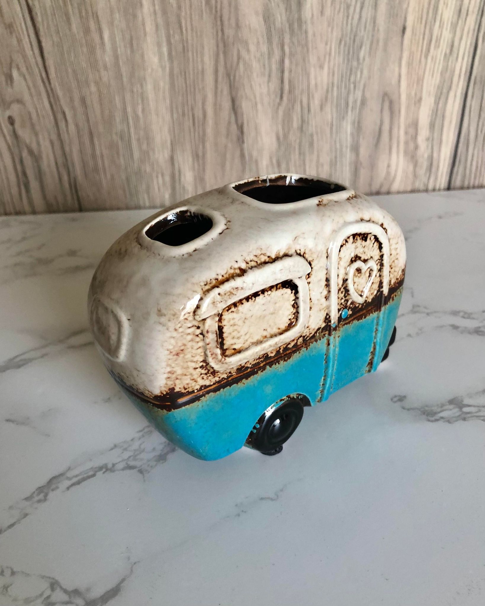Ceramic Camper Van Toothbrush / Pen Holder