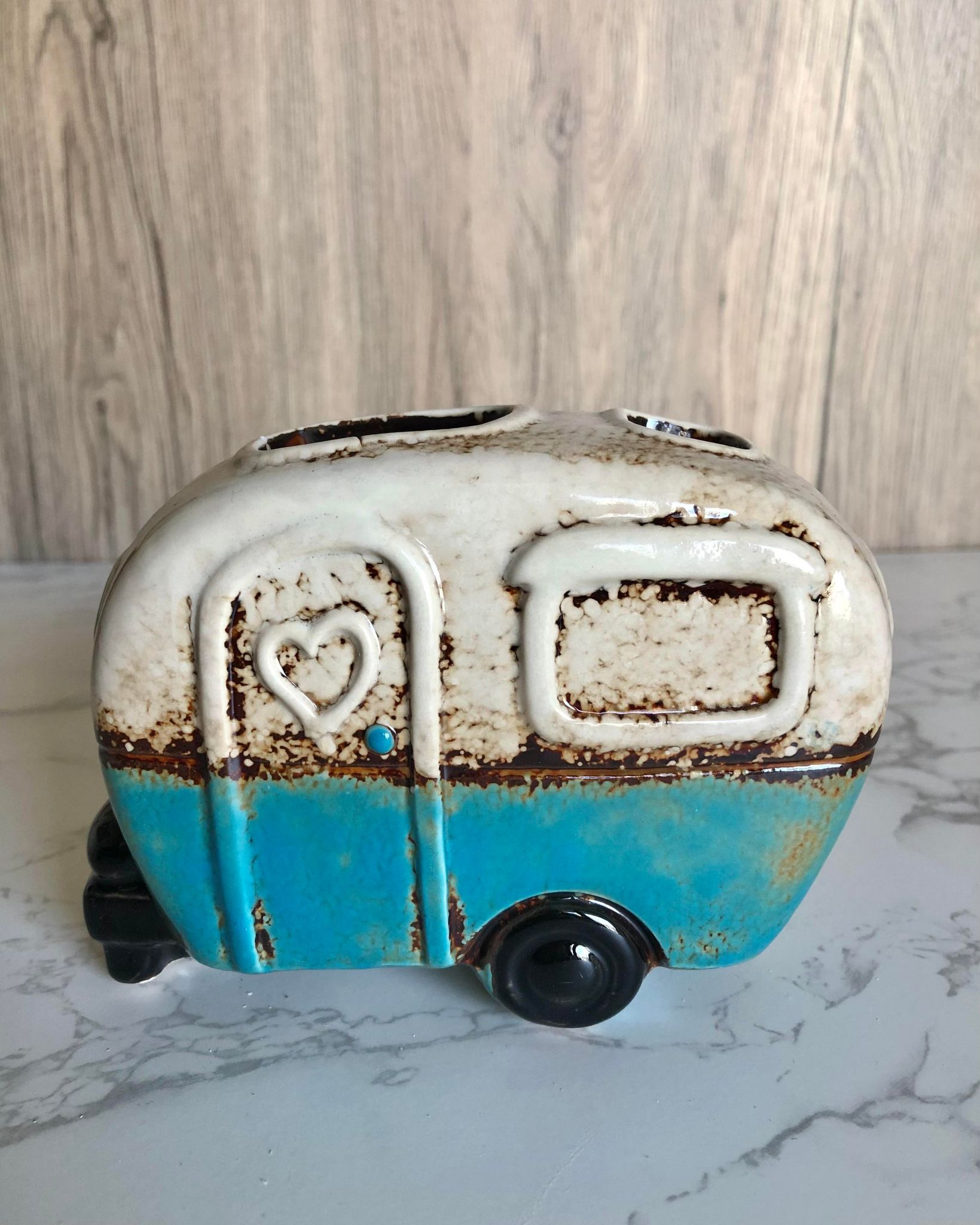 Ceramic Camper Van Toothbrush / Pen Holder