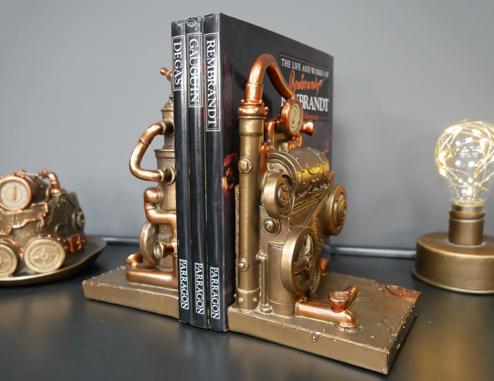 Steampunk Industrial Book Ends