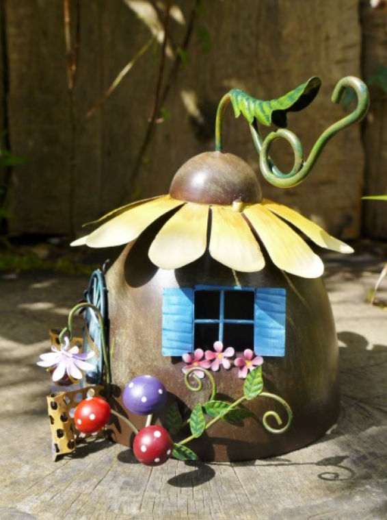 Sunflower Fairy House