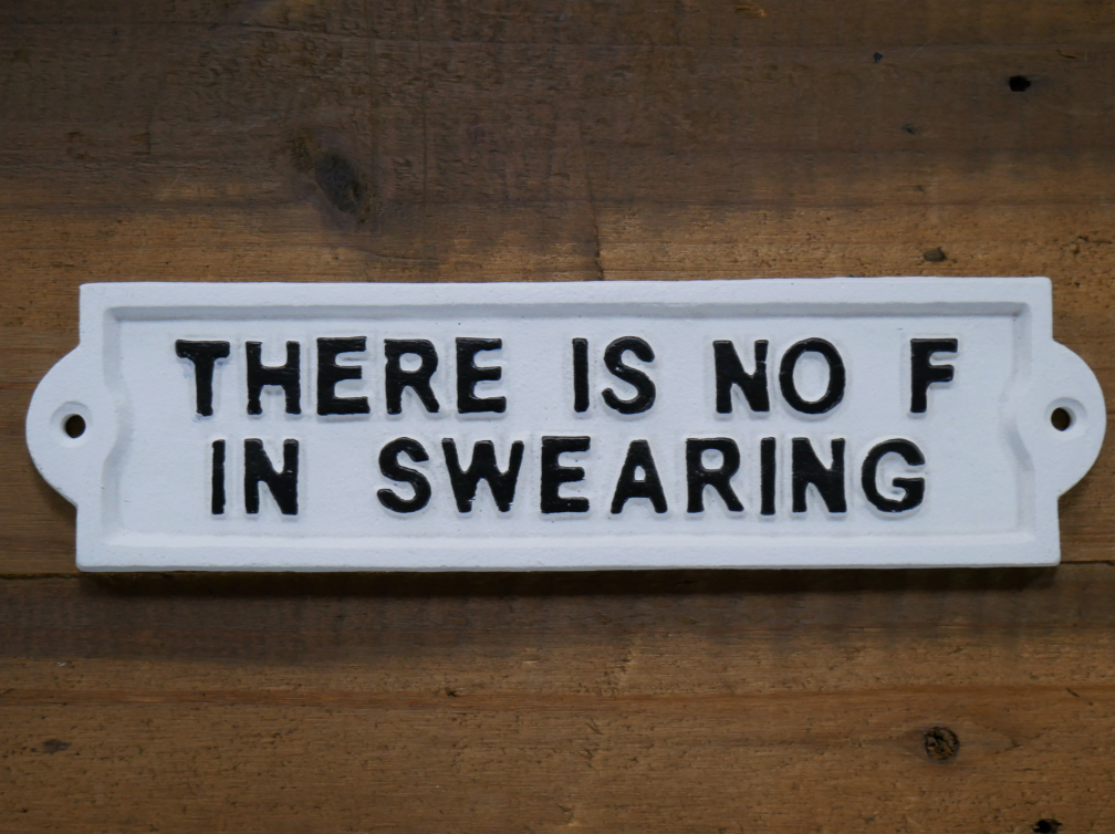 Sign (Swearing - White)