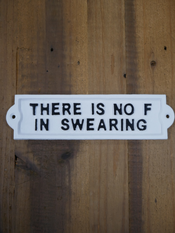 Sign (Swearing - White)