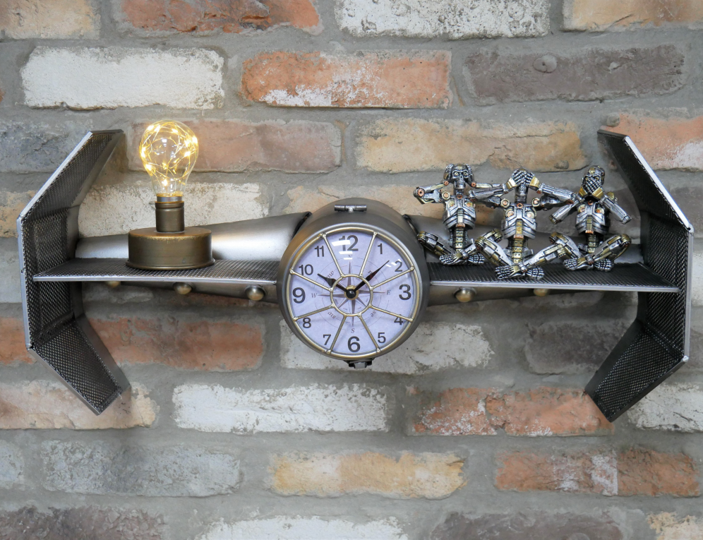 Spaceship Wall Clock / Shelf