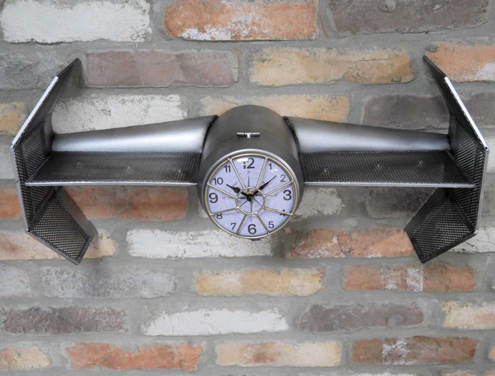 Spaceship Wall Clock / Shelf