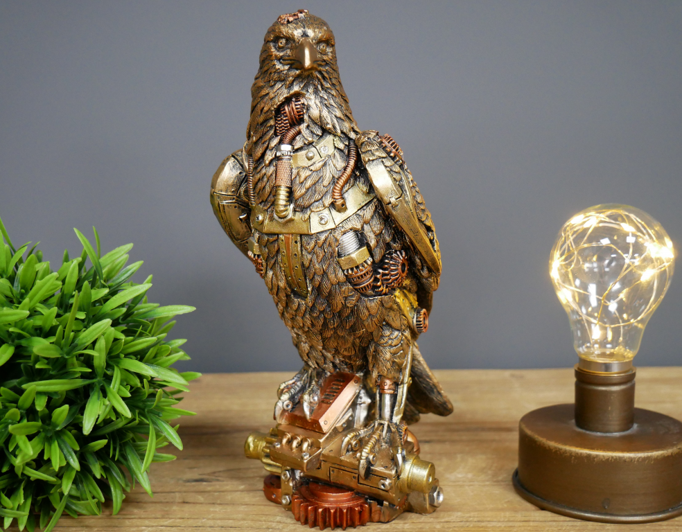 Steampunk Gold Perched Eagle