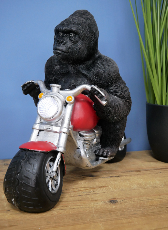 Gorilla On Motorbike With Light