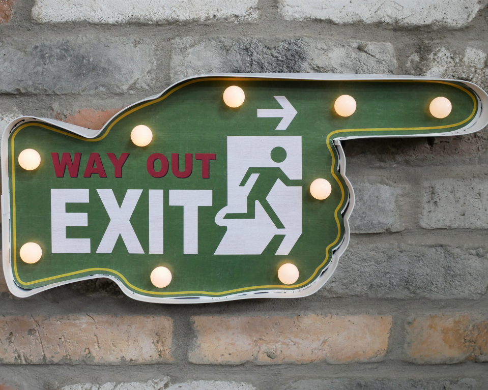 Light Up Sign (Way Out)