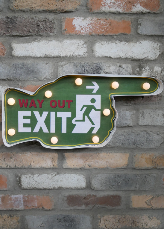 Light Up Sign (Way Out)