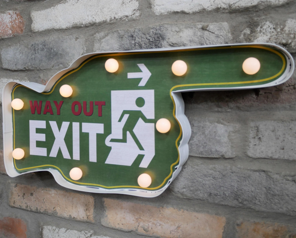 Light Up Sign (Way Out)