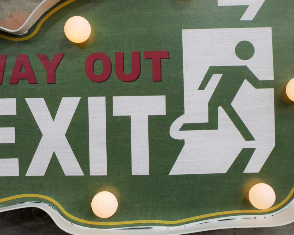 Light Up Sign (Way Out)