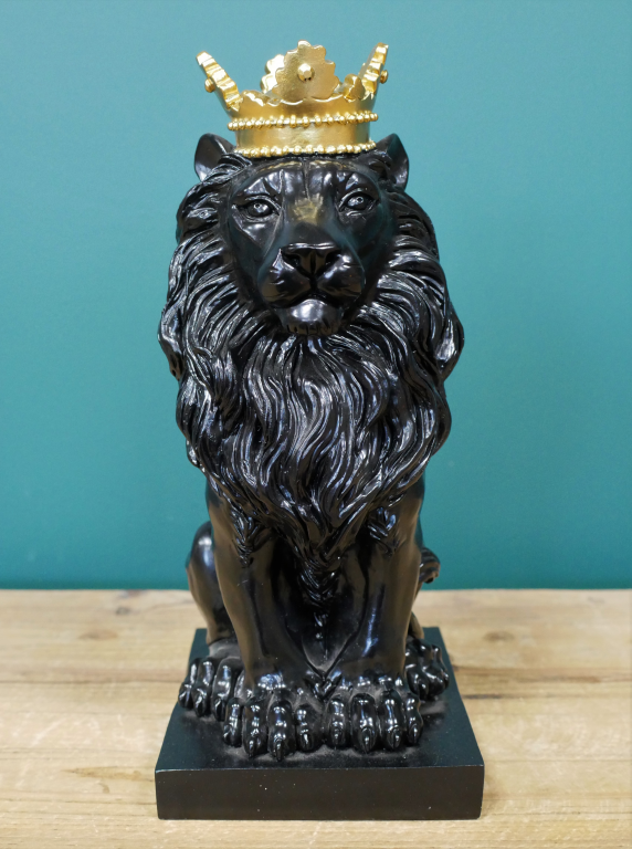Black Lion With Crown