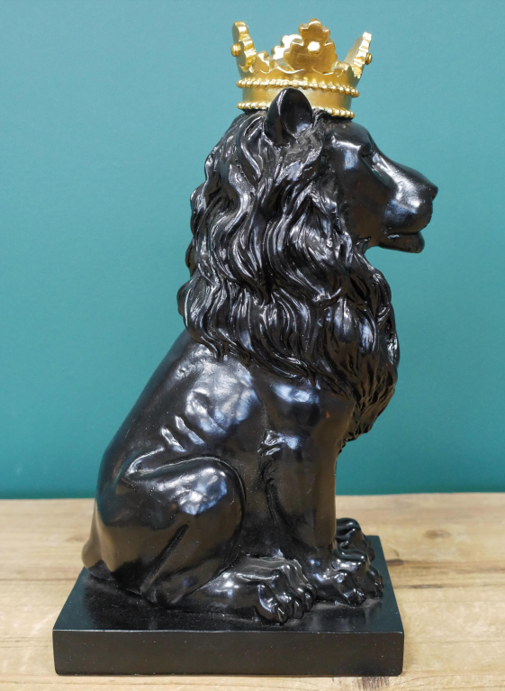 Black Lion With Crown