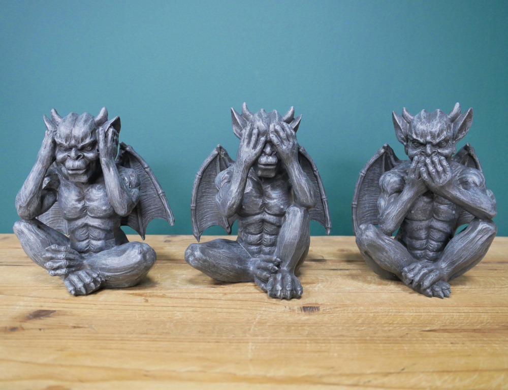 Set Of Three Gargoyles