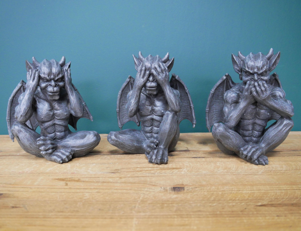 Set Of Three Gargoyles