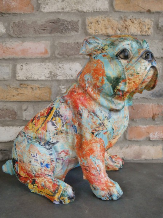 Large Paint Splash Bulldog