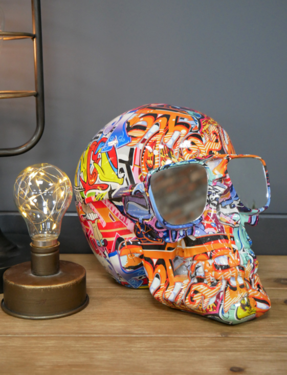 Skull With Mirrored Shades