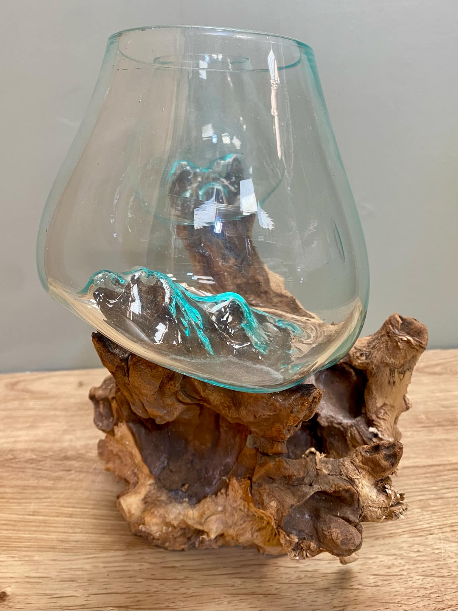 Driftwood Double Glass Vase