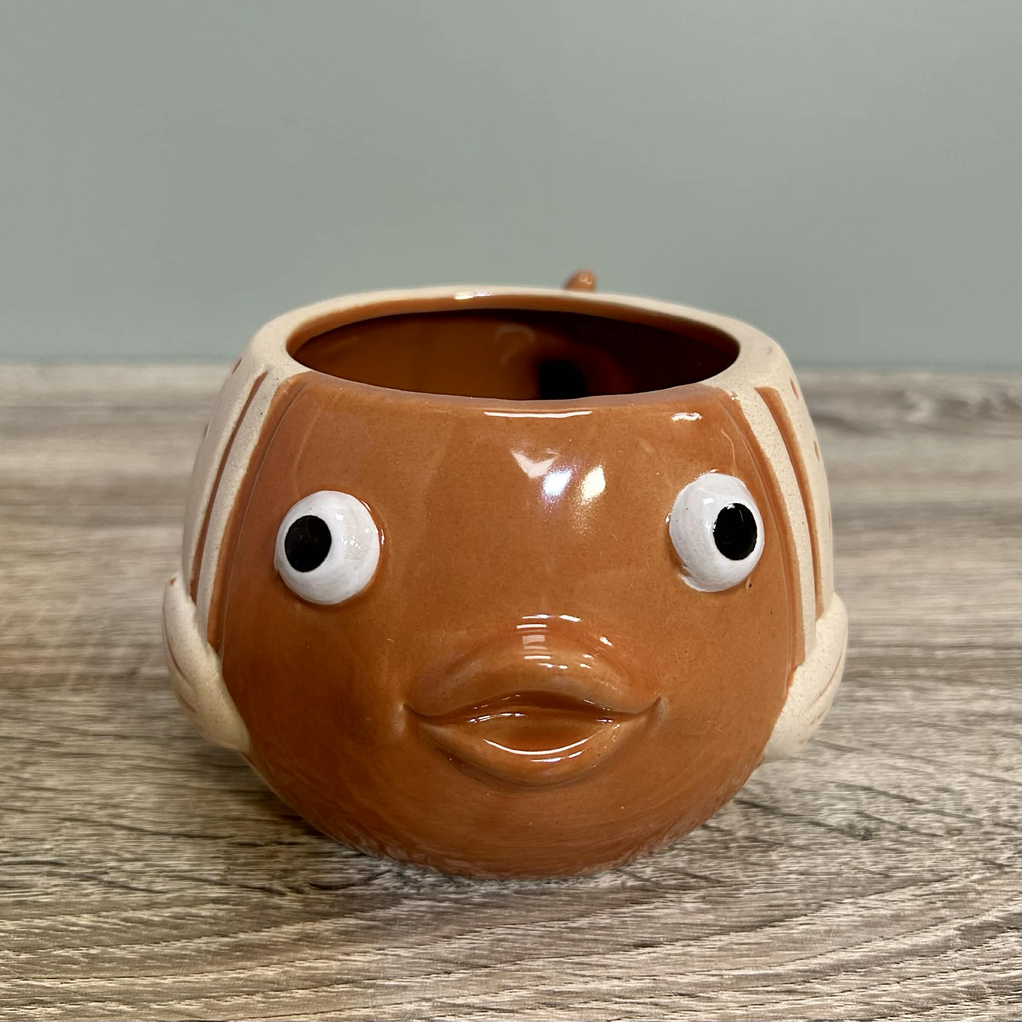 Ceramic Orange Fish Planter