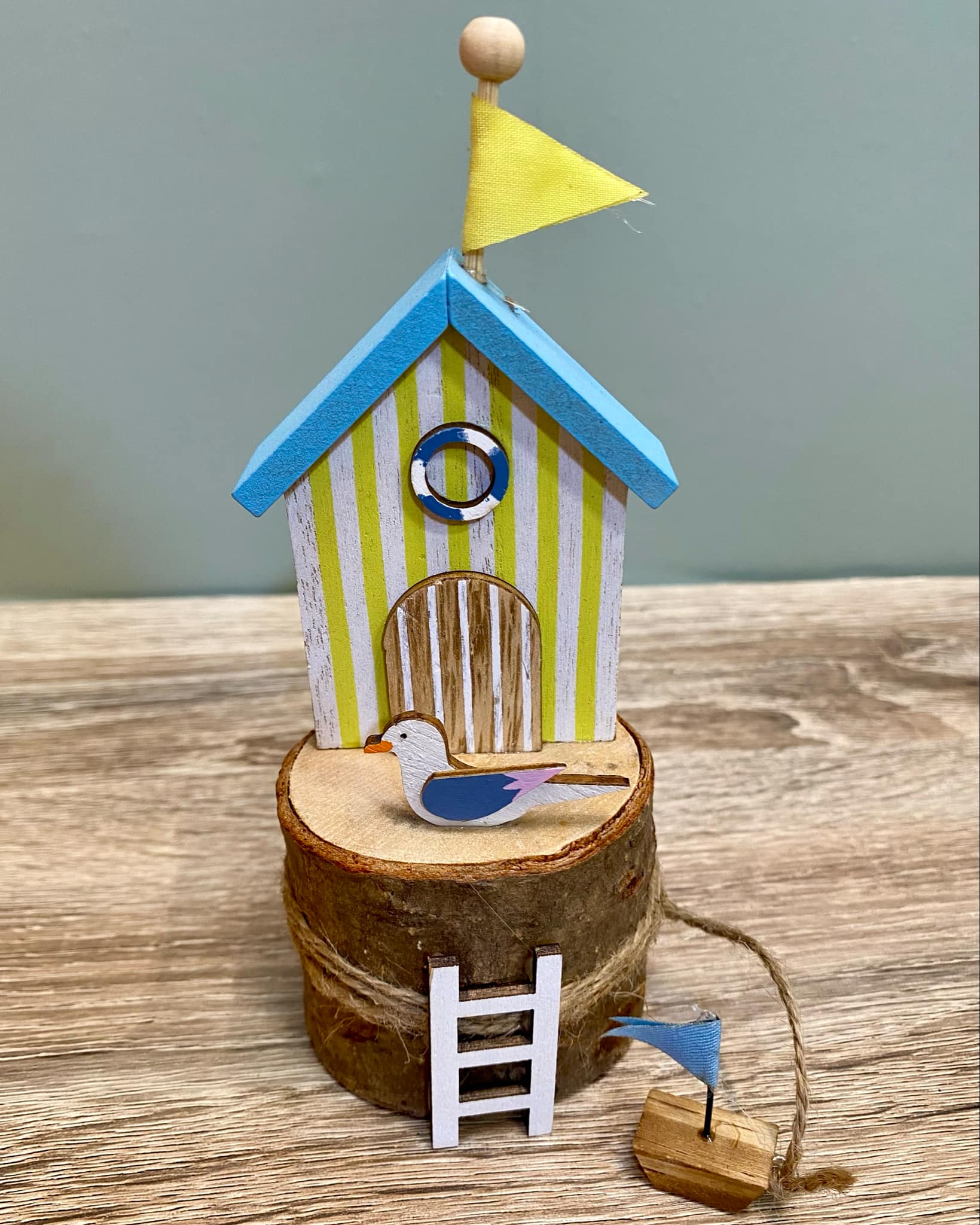 Wooden Beach Hut Scene
