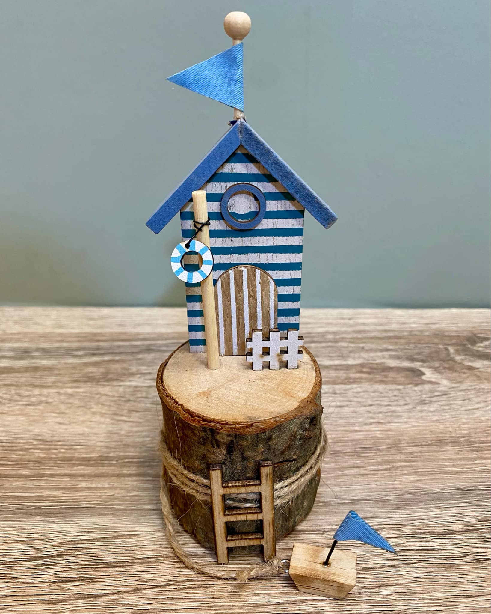 Wooden Beach Hut Scene