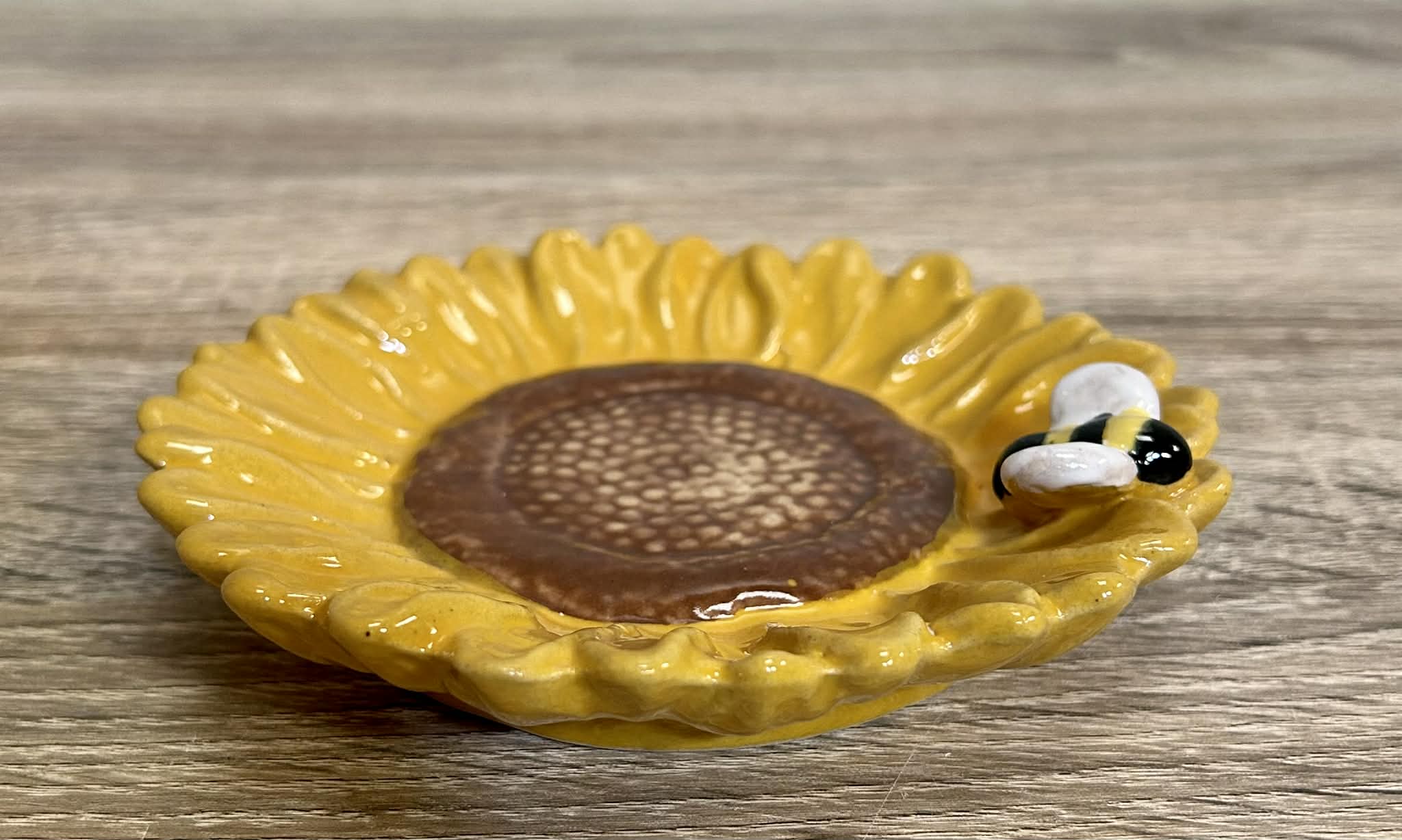 Small Ceramic Sunflower Dish