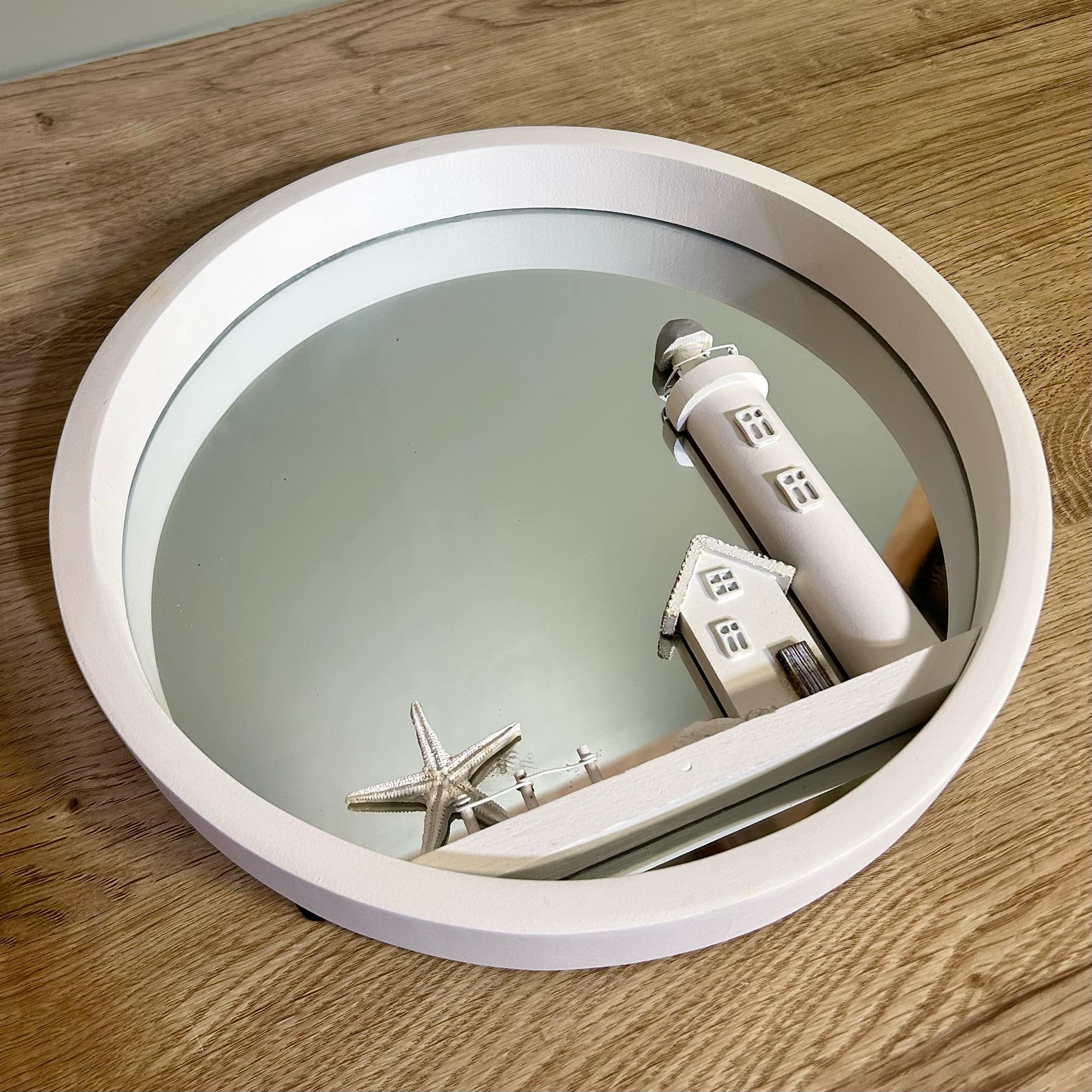 White Lighthouse Mirror