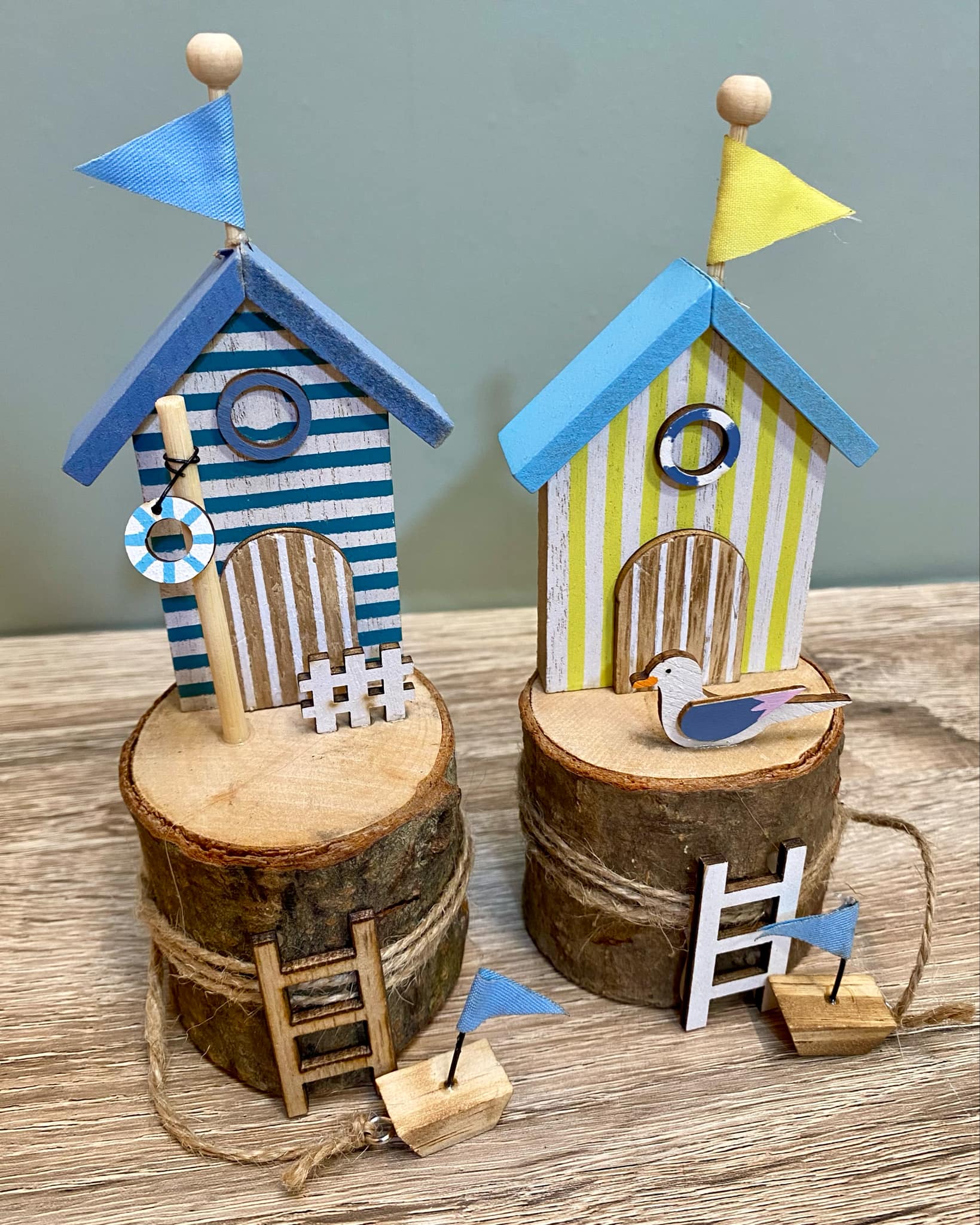 Wooden Beach Hut Scene