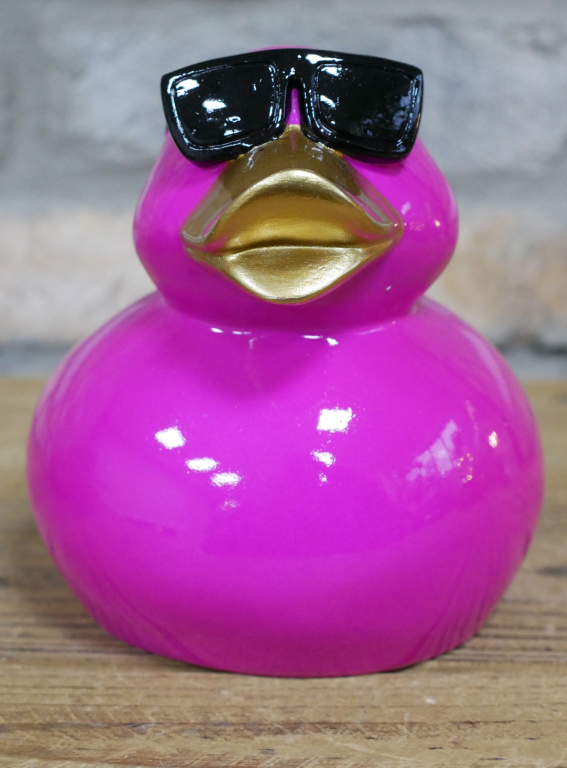 Small Pink Coloured Cool Duck