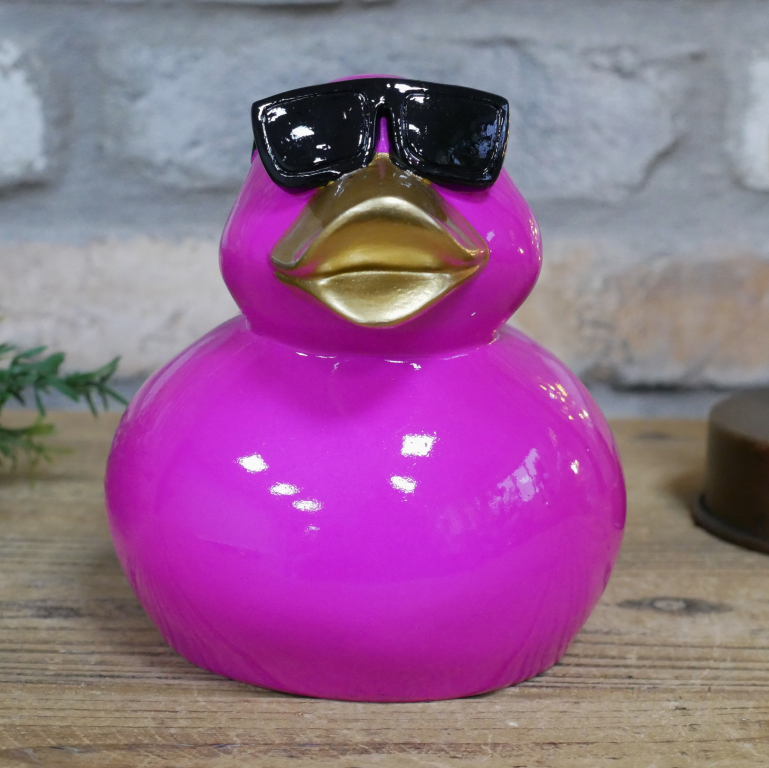 Small Pink Coloured Cool Duck
