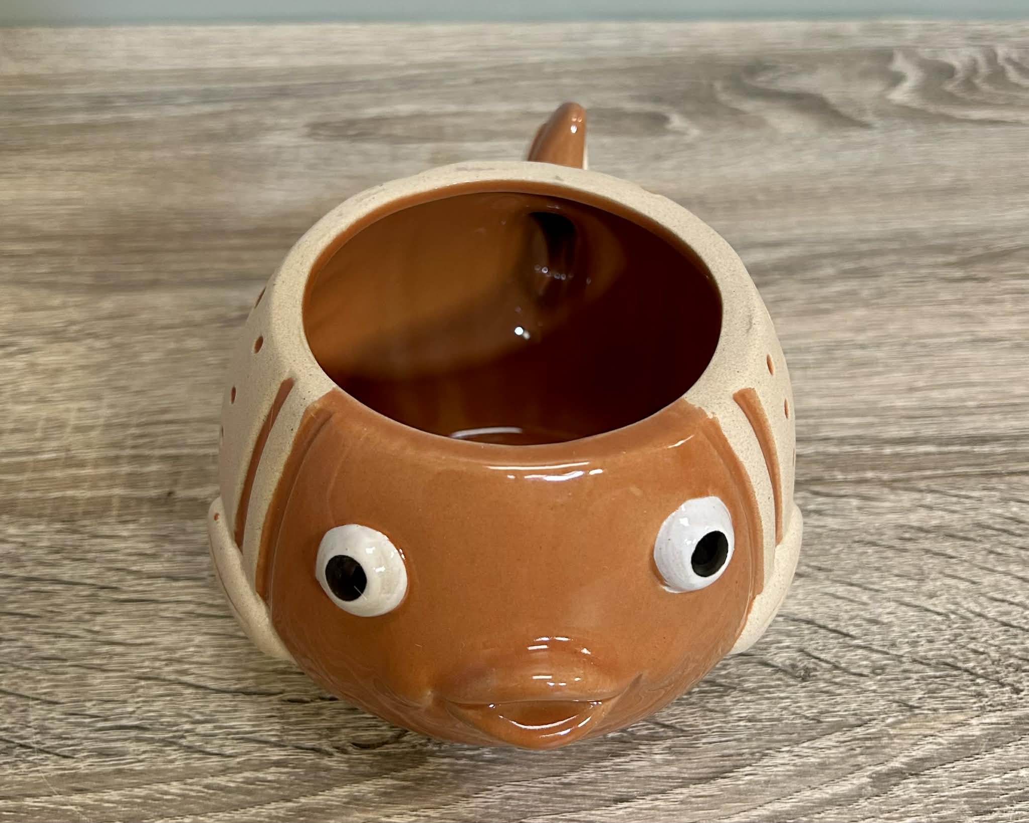 Ceramic Orange Fish Planter