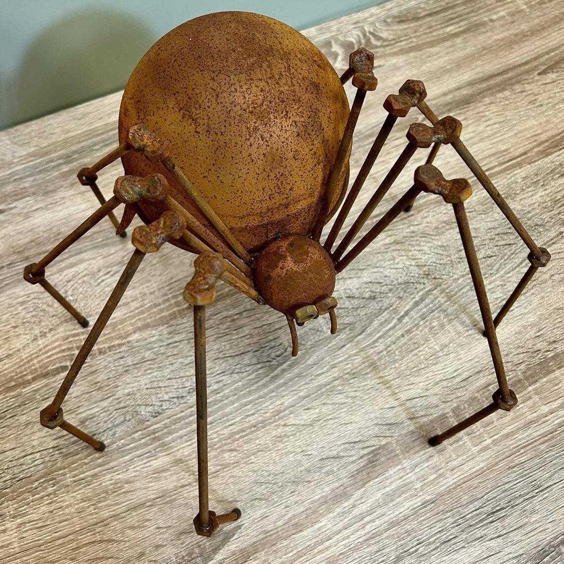 Rusty Metal Garden Spider