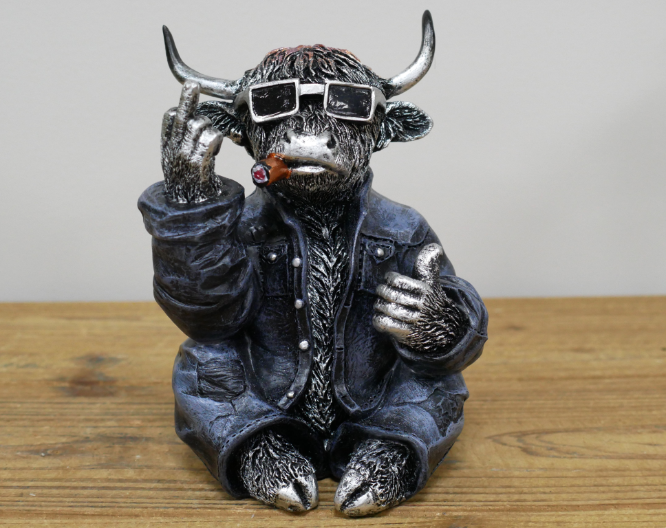 Naughty Middle Finger Highland Cow