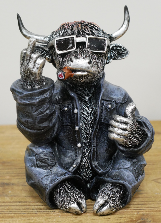 Naughty Middle Finger Highland Cow